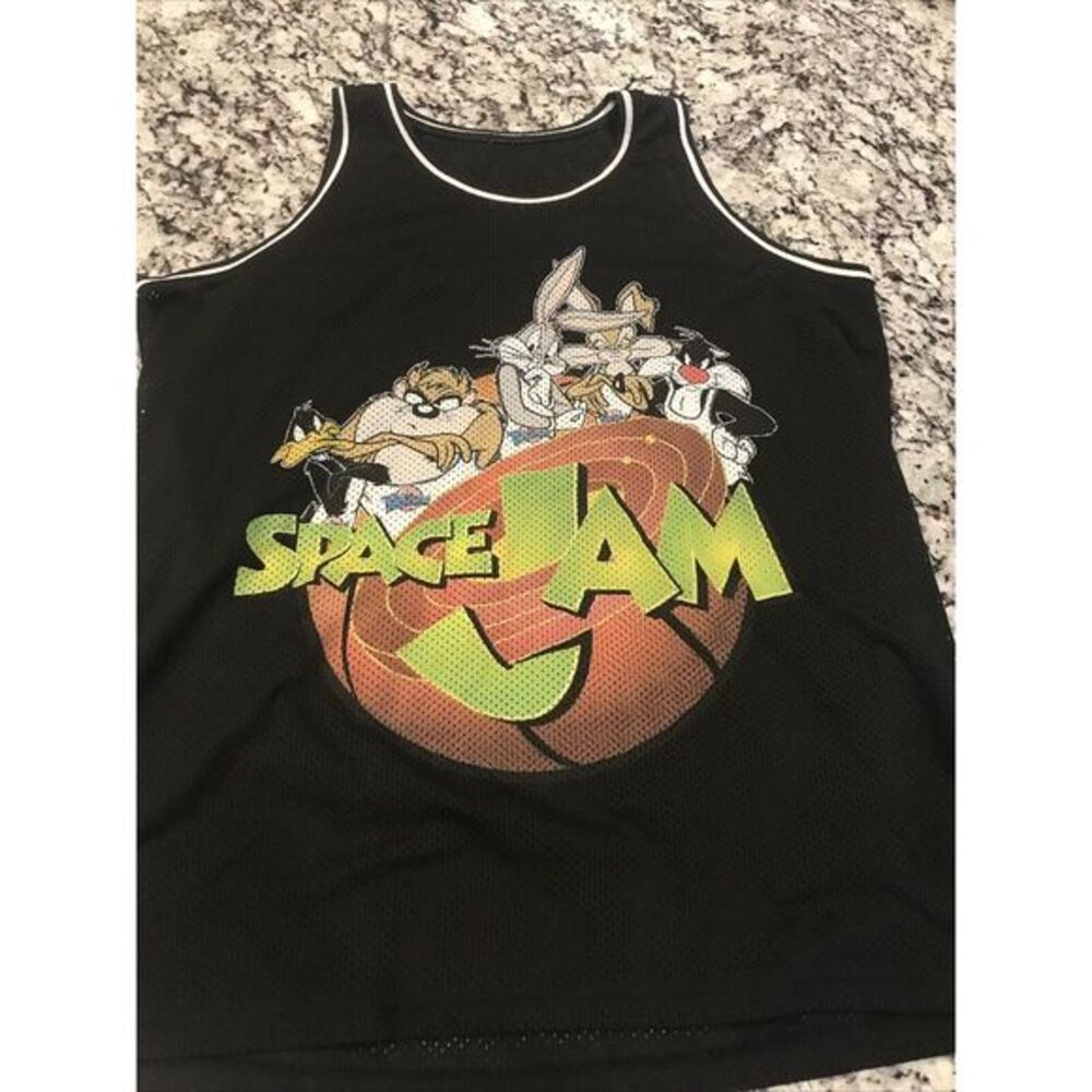 Vintage‎ Space Jam Mesh Jersey Tank Top Sz Large L Mens USA Made 90's